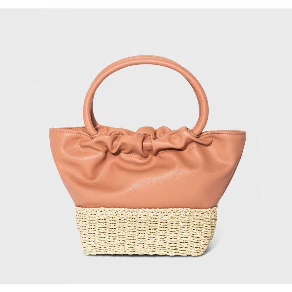 A New Day Straw Mini Tote Bag, New With Tags